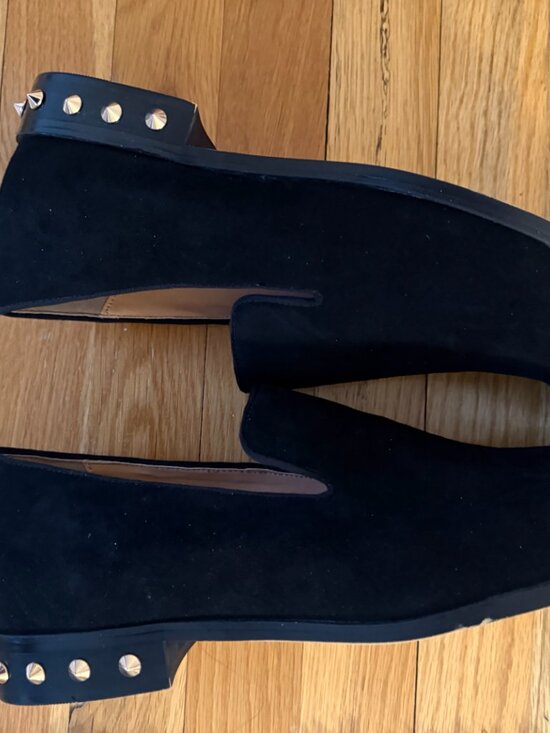 Black Milanoo Spiked heel dress loafers/Size 13/New main image 8